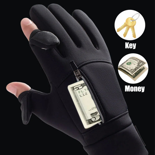 Karnz | FrostGrip | Winterhandschuhe mit faltbaren Fingerspitzen | Wasserdicht, Winddicht & Touchscreen-kompatibel | M–XL