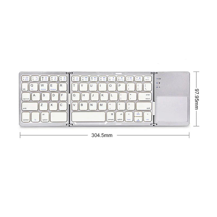 Drahtlos faltbare Bluetooth-Tastatur mit Touchpad – Kompakt, vielseitig und ultra-portabel | Karnz