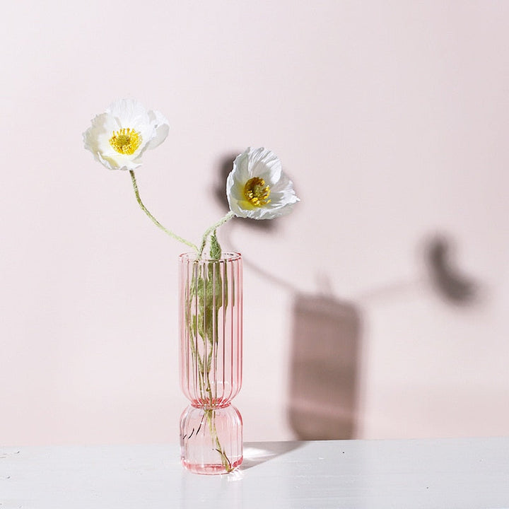Scallop Zylinder Glas Vase | Karnz