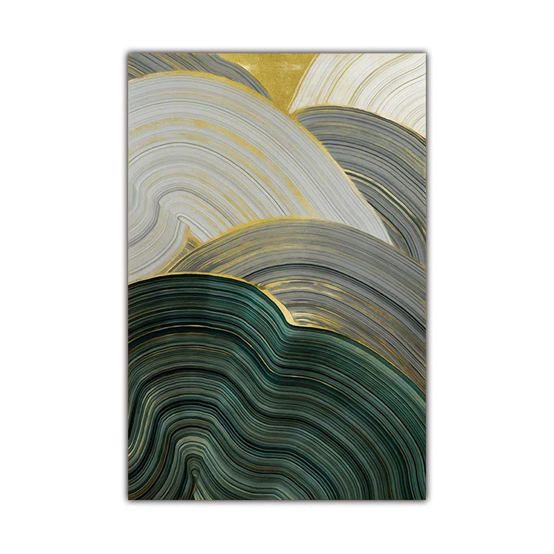 Grün Beige Grau Fließende Wirbel Abstrakte Wandkunst Feine Kunstdrucke Bilder Für Moderne Wohnung Esszimmer Wohnzimmer Kunst Dekor | Karnz