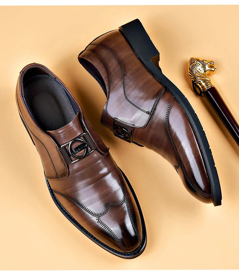 Herren Leder Schuhe Stylische Herren Schuhe Spitzer Oxford Hochzeit Leder Herren Dress Schuhe Gentleman Büro Schuh