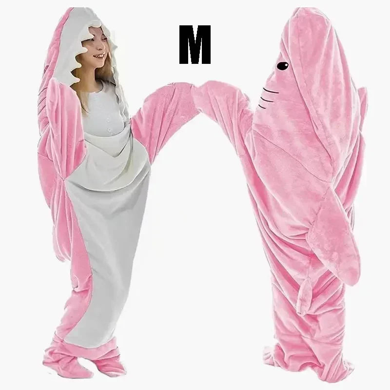 Snuggly Shark Gemütlicher Kapuzen-Einteiler Karnzanket
