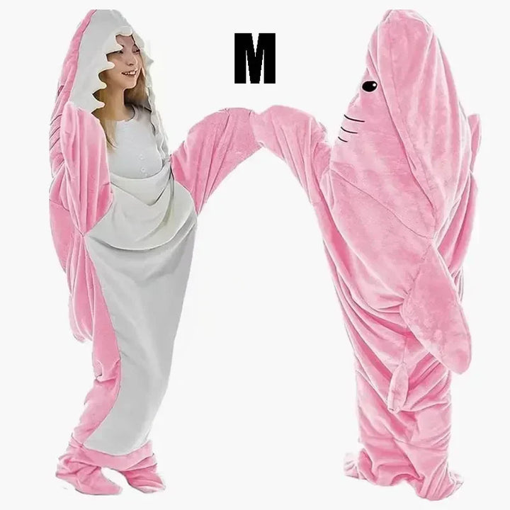 Snuggly Shark Gemütlicher Kapuzen-Einteiler Karnzanket