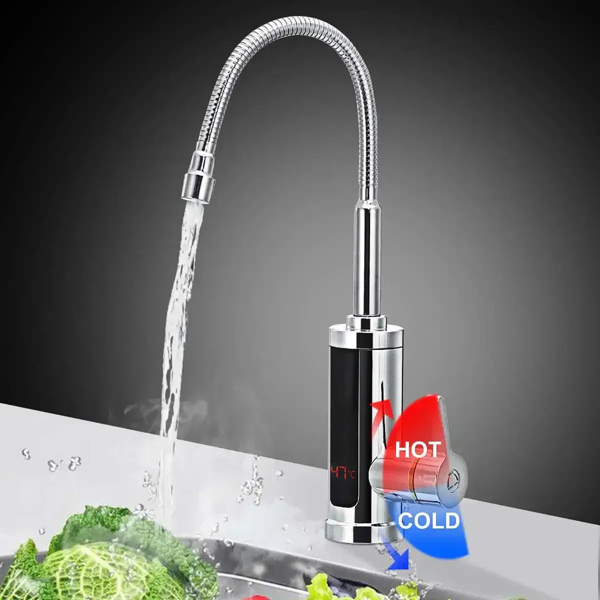 3000W Elektrischer Küchenwasserhahn mit Sofortwarmwasser - FlowHeat