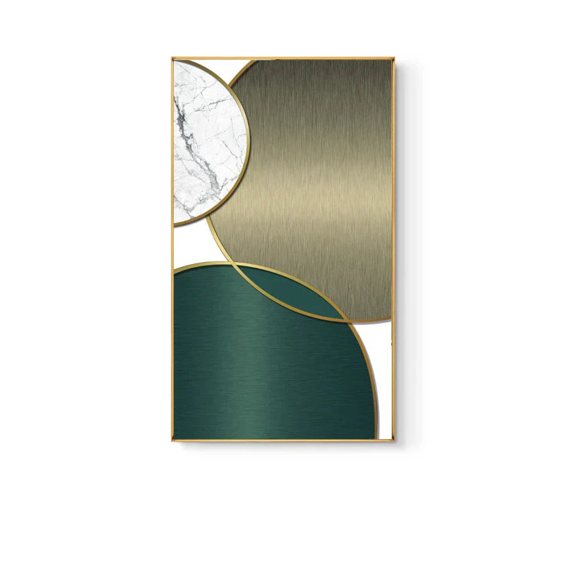 Modern abstrakte geometrische Kreise Wandkunst Fine Art Leinwanddrucke Bilder für luxuriösen Wohnbereich Esszimmer Hotel Schlafzimmer Home Office Kunst Dekor | Karnz
