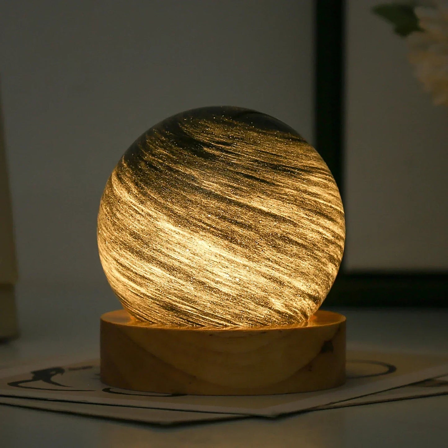 KosmosGlow - 3D Kristallplaneten Nachtlampe | Karnz