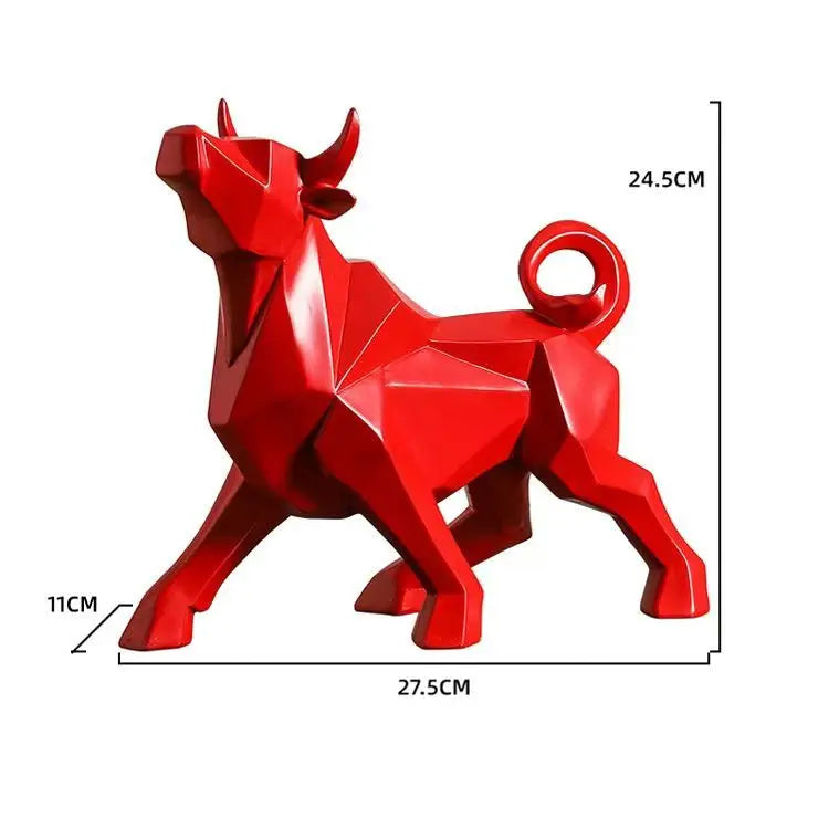 Karnz | ToroArte Stier Skulptur | Nordisches Design | Harzfigur Modern | 35 cm / 26 cm