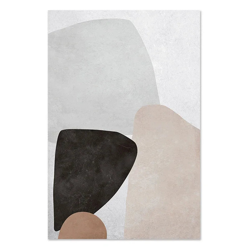 Skandinavische abstrakte graue rosa Granit Wandkunst Fine Art Leinwanddrucke Bilder für moderne Wohnung Wohnzimmer Schlafzimmer Kunstdekoration | Karnz