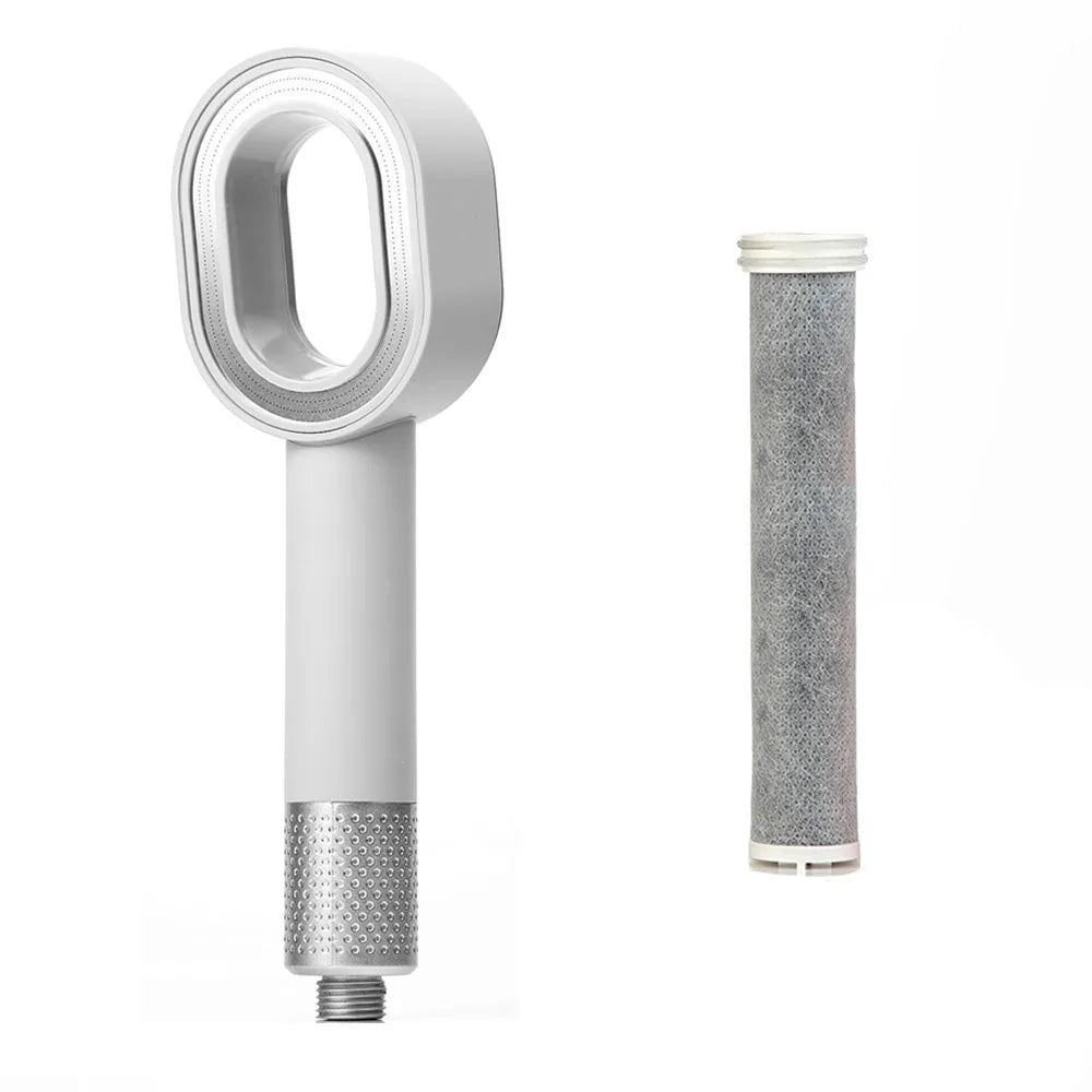 AquaGlow Beauty Filter Duschkopf – Hochdruck, wassersparend und gereinigtes Duschen – rundes Handmodell Karnz