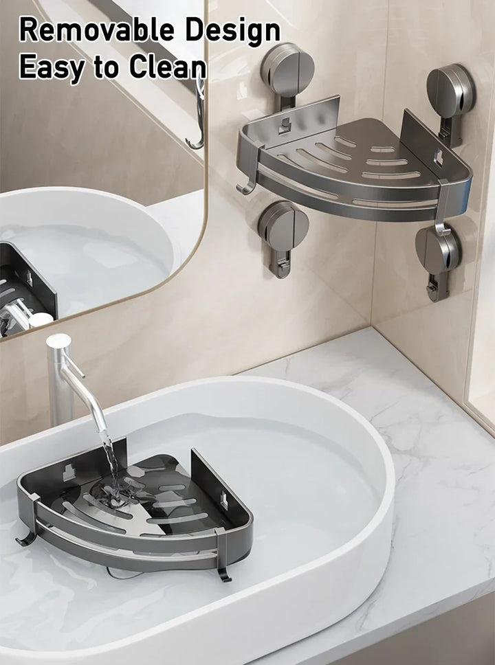 AquaGrip – Luxus Saugnapf Badregal ohne Bohren Karnz
