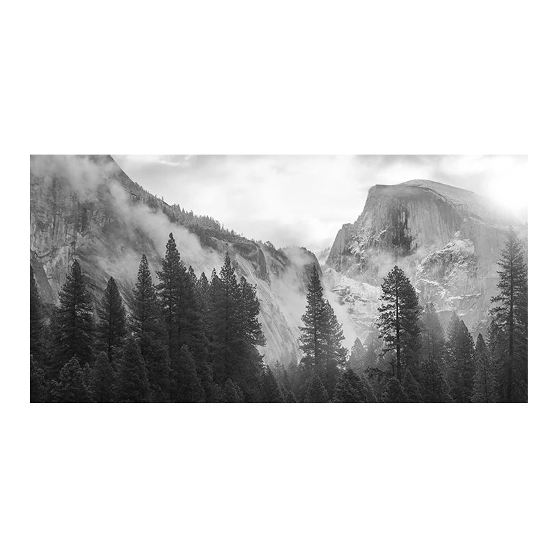 Nordlandschaften Wald Berg Wildnis Wandkunst Fine Art Leinwanddrucke Schwarz Weiß Poster Für Wohnzimmer Moderne Büros Dekor | Karnz