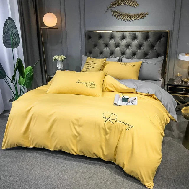 Luxus-Dekbedovertzug mit Eleganter Stickerei – Weich, Atmungsaktiv und Hochwertig | Karnz