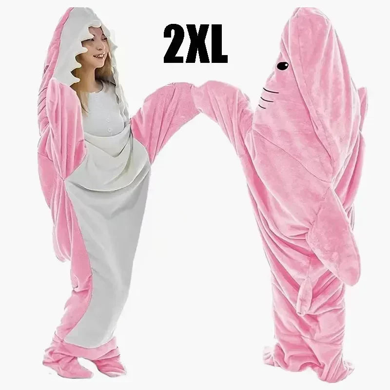 Snuggly Shark Gemütlicher Kapuzen-Einteiler Karnzanket