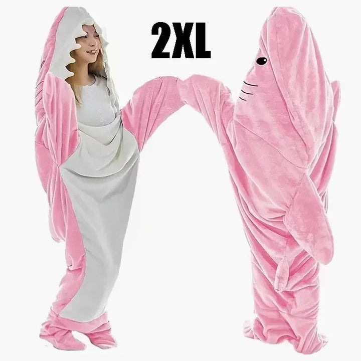 Snuggly Shark Gemütlicher Kapuzen-Einteiler Karnzanket