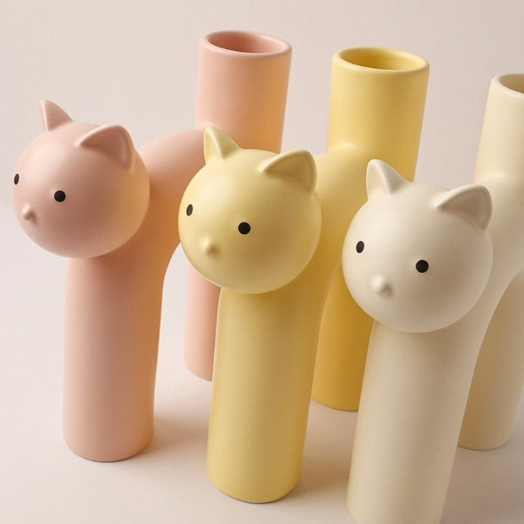 Keramische Katzenvase | Karnz