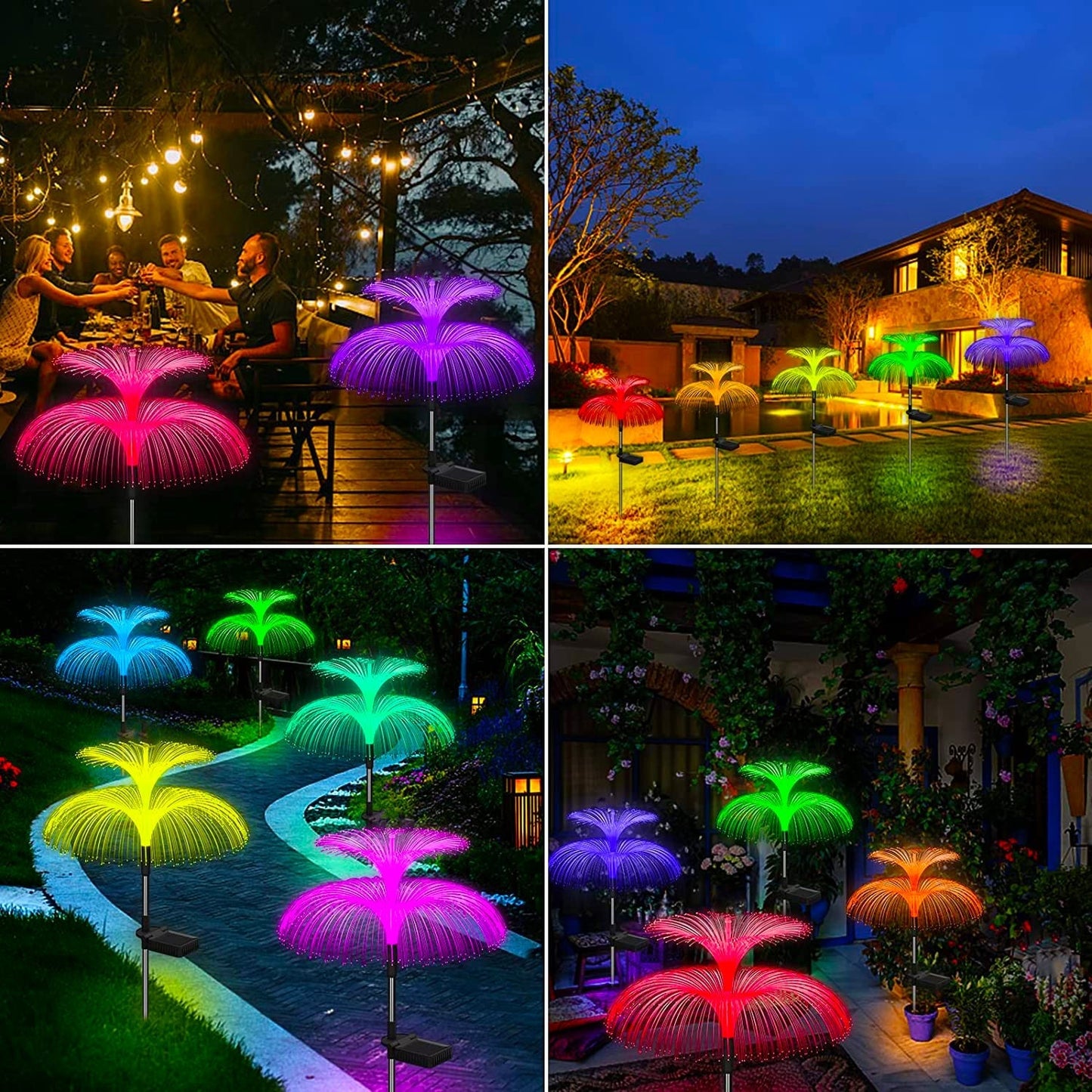 Solarbetriebene schwebende Quallen Gartenlichter | Karnz