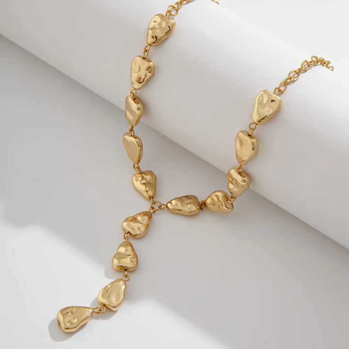 Karnz | Moderne Stein inspirierte Lariat-Halskette