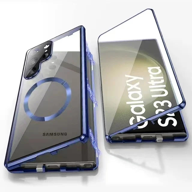Metall Aluminiumlegierung 360 Hülle mit Sicherheitsverschluss für Samsung Galaxy S24-S23 Serie