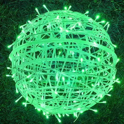 LED Rattan Kugel-Lichterkette – Dekorative Außenbeleuchtung für Garten und Partys | Karnz