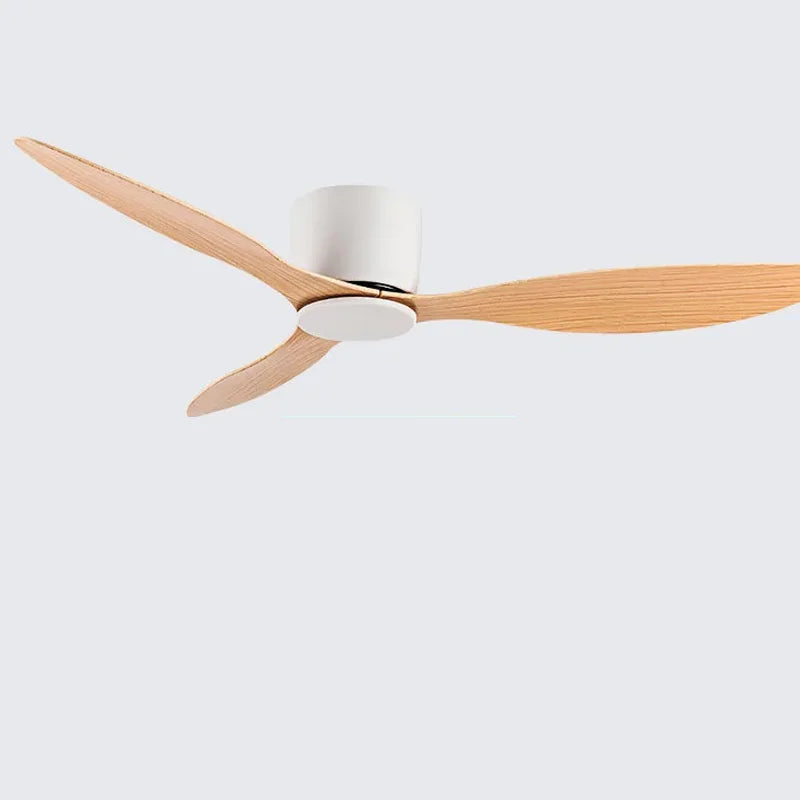 42-52 Zoll Deckenventilatoren mit DC-Motor — Fernbedienung Niedrigboden Kühlventilatoren, ohne Licht, weiße Holz- & schwarze Optionen | Karnz