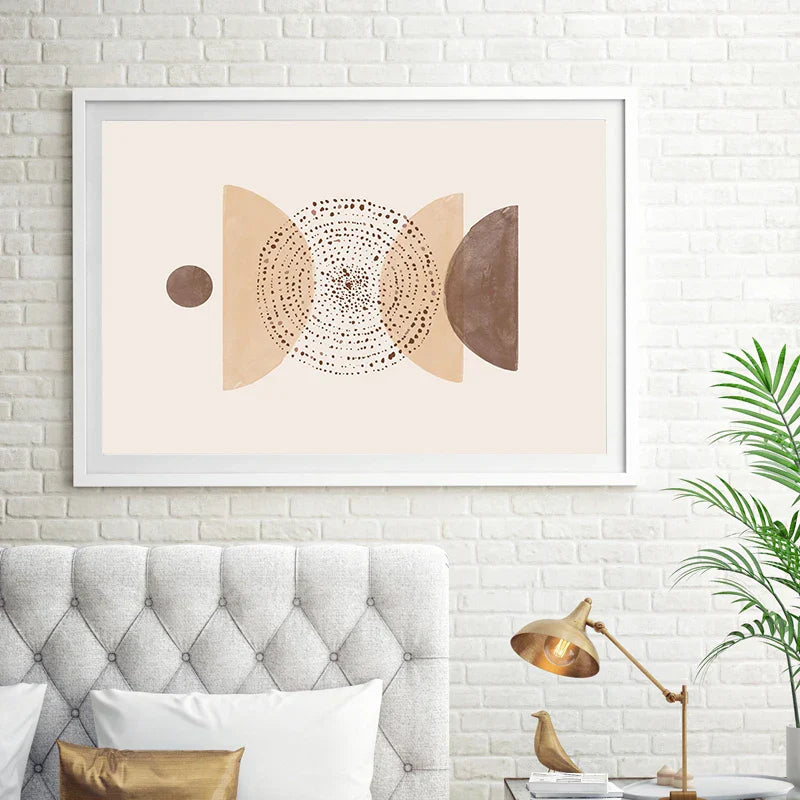 Minimalistische abstrakte himmlische Geometrie Wandkunst Fine Art Leinwanddrucke Sonne Mond Poster Bilder für Wohnzimmer Schlafzimmer Kunst Dekor | Karnz