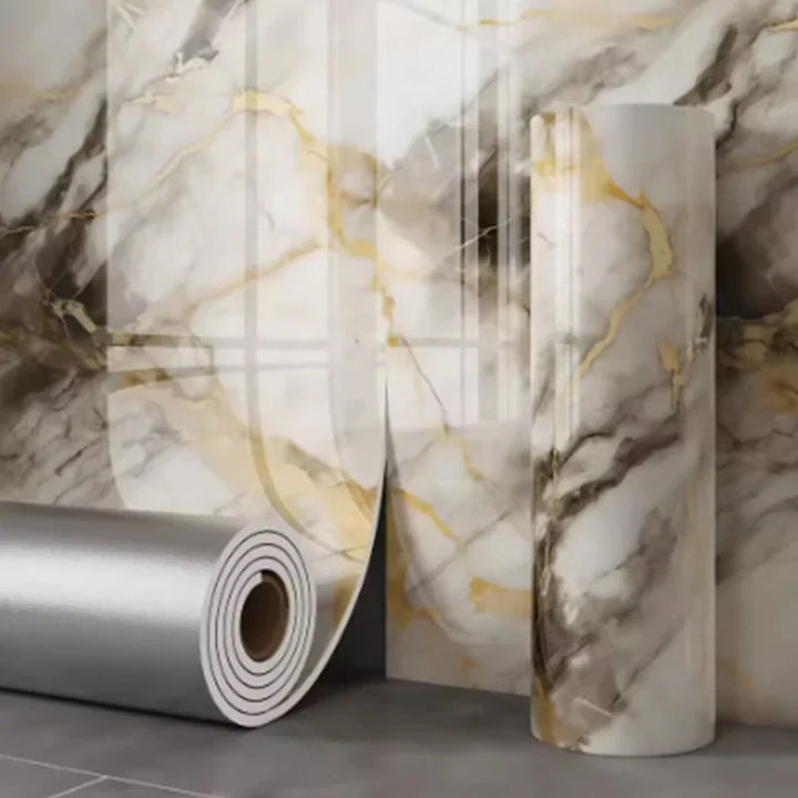 MarbleDream – Luxuriöse selbstklebende Marmor Wallpaper mit Schaumstofftextur Karnz