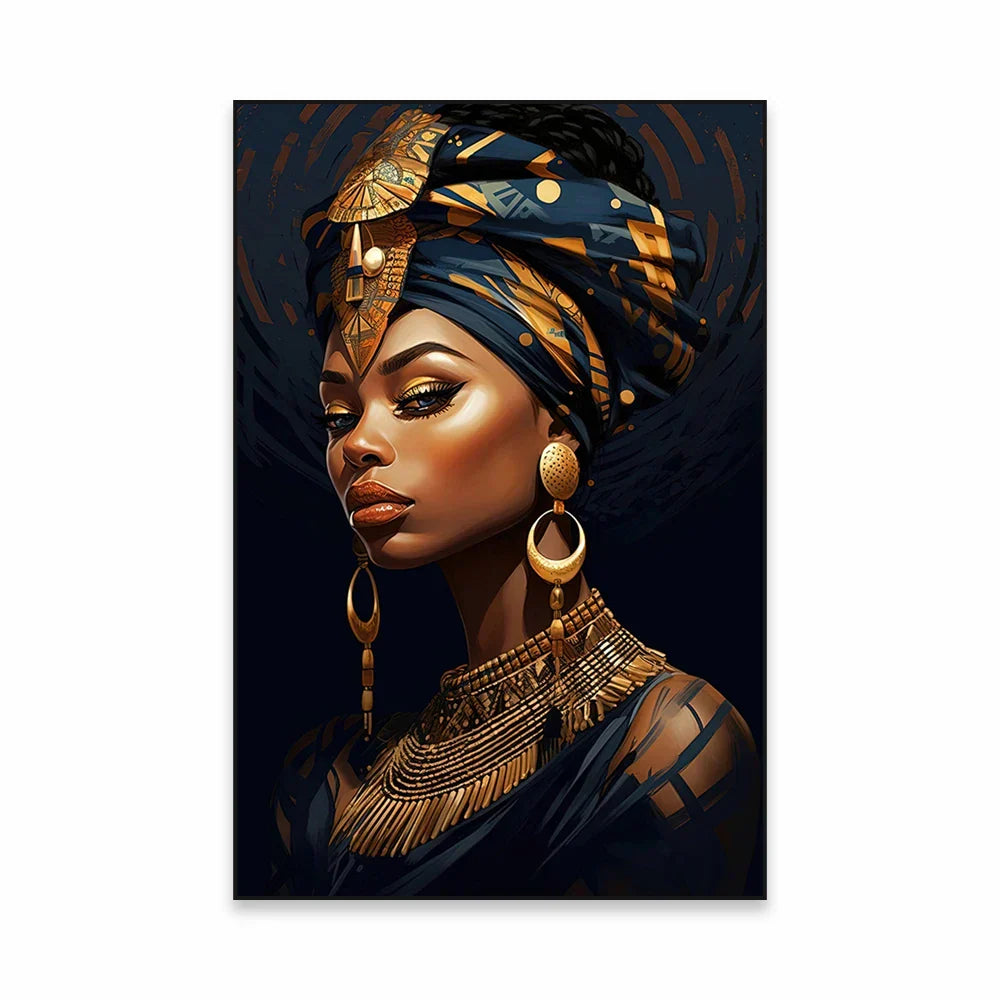 Golden Girl Fashion Wandkunst Fine Art Leinwanddrucke Moderne Abstrakte Porträtbilder Für Wohnzimmer Schlafzimmer Boutique Salon Kunstdekoration | Karnz