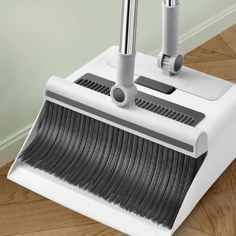 Karnz | Cleanuvo 3-in-1 Besen Set | Besen mit Bodenbürste & Stehaufflächen | Extra langer Griff & haarabweisend | Haushaltsreinigungsset