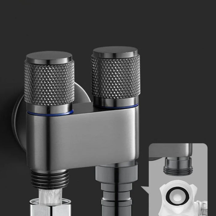 Dual Flow Pro – 2-in-1 Wandarmatur für Toilette und Waschmaschine Karnz