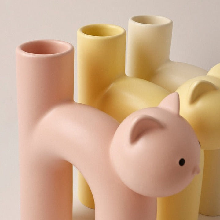 Keramische Katzenvase | Karnz