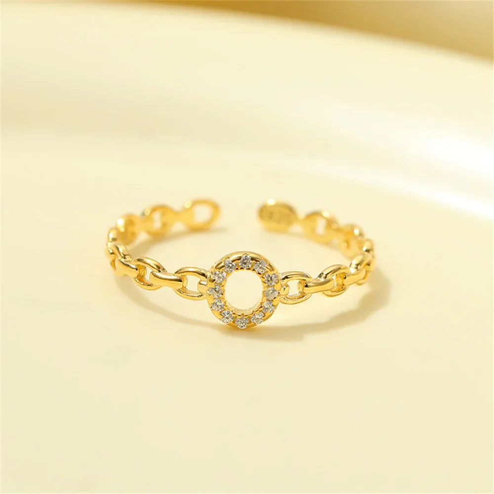 Karnz | Zierlicher Diamant Buchstaben Initialring