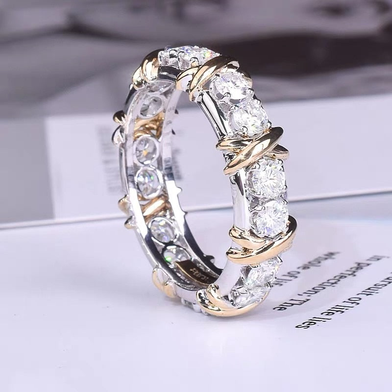 Karnz | Handgemachter Kreativer Ewigkeit Zirkonring