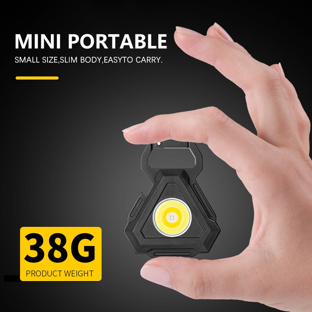 Mini-LED-Taschenlampe USB-Flaschenöffner Schlüsselanhänger | Karnz