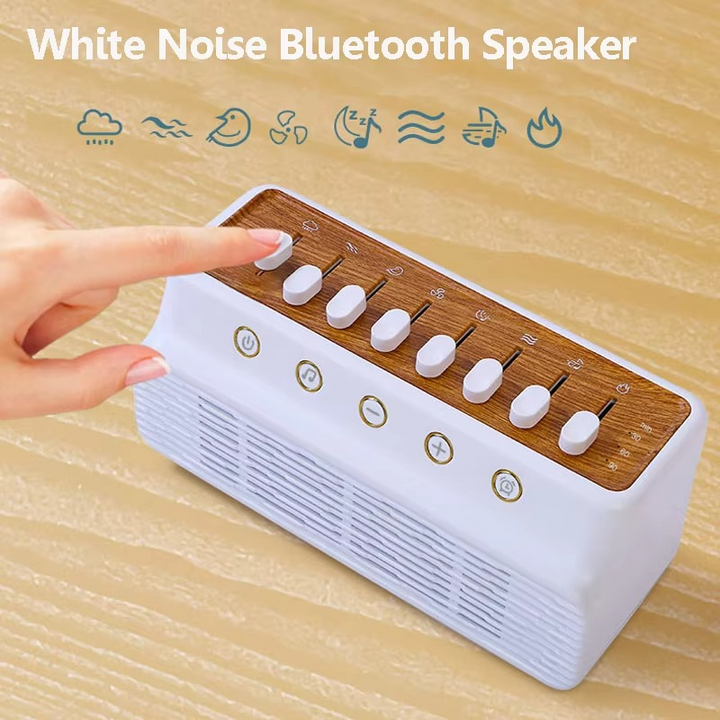 Tragbarer Bluetooth-Lautsprecher mit weißem Rauschen, Naturgeräuschen und Schlaftimer
