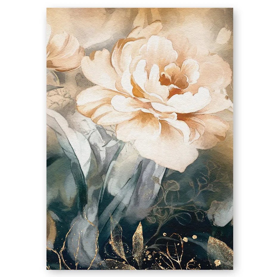 Serene Pastellblüten Florale Abstrakte Wandkunst Feine Kunst Leinwanddrucke Moderne Botanik Bilder Für Wohnzimmer Esszimmer Kunst Dekor | Karnz