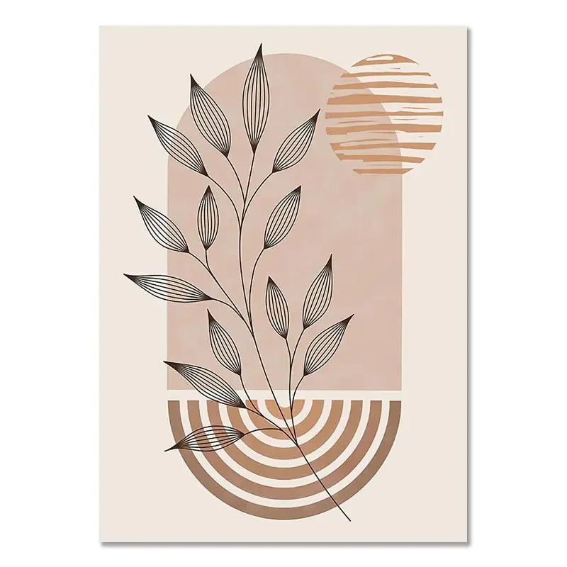 Minimalistische Terrakotta Sonnen abstrakte Wandkunst Fine Art Leinwanddrucke moderne Bilder für Wohnzimmer Schlafzimmer Galerie Wandkunst Dekor | Karnz