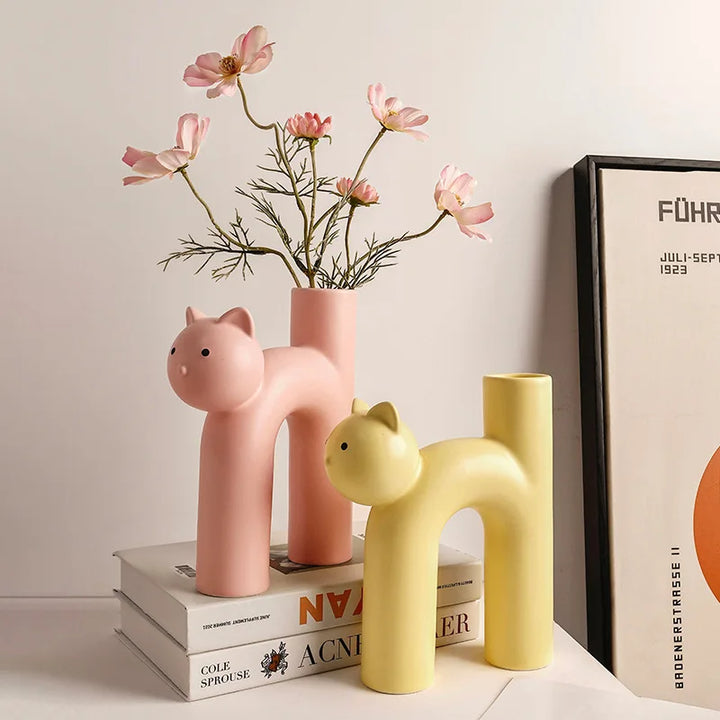 Mini Cat Elegante Minimalistische H-förmige Karnzumenvase | Karnz
