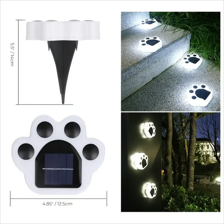 Glowing Paw LED Solar-Wegbeleuchtung für den Außenbereich | Karnz