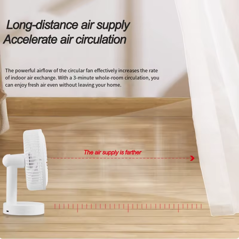USB Schreibtisch Oscillating Fan mit verstellbarem Kopf und kraftvollem Luftstrom | Karnz