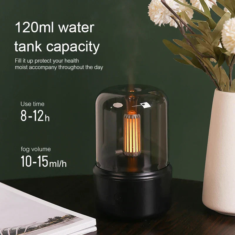 Retro-Aroma-Diffusor mit Nachtlicht – USB-Luftbefeuchter für ätherische Öle für Zuhause und Büro