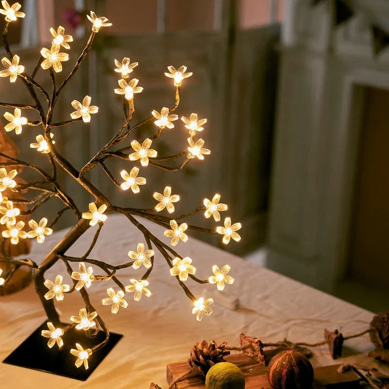 LED Blütenbaum Lampe – Kirschblüten Design für Wohn- und Schlafzimmer Dekoration | Karnz