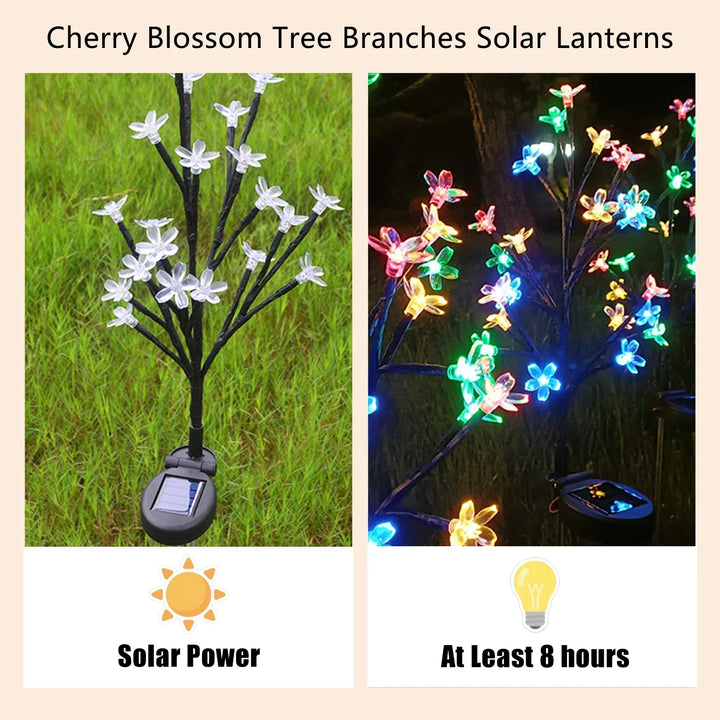 Sakura Baum Solarblume Wegbeleuchtung Außenlichter