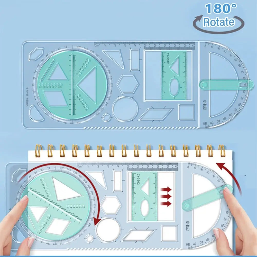 Mathe-Genie Multi-Winkel Zeichen Präzisions-Lineal | Karnz