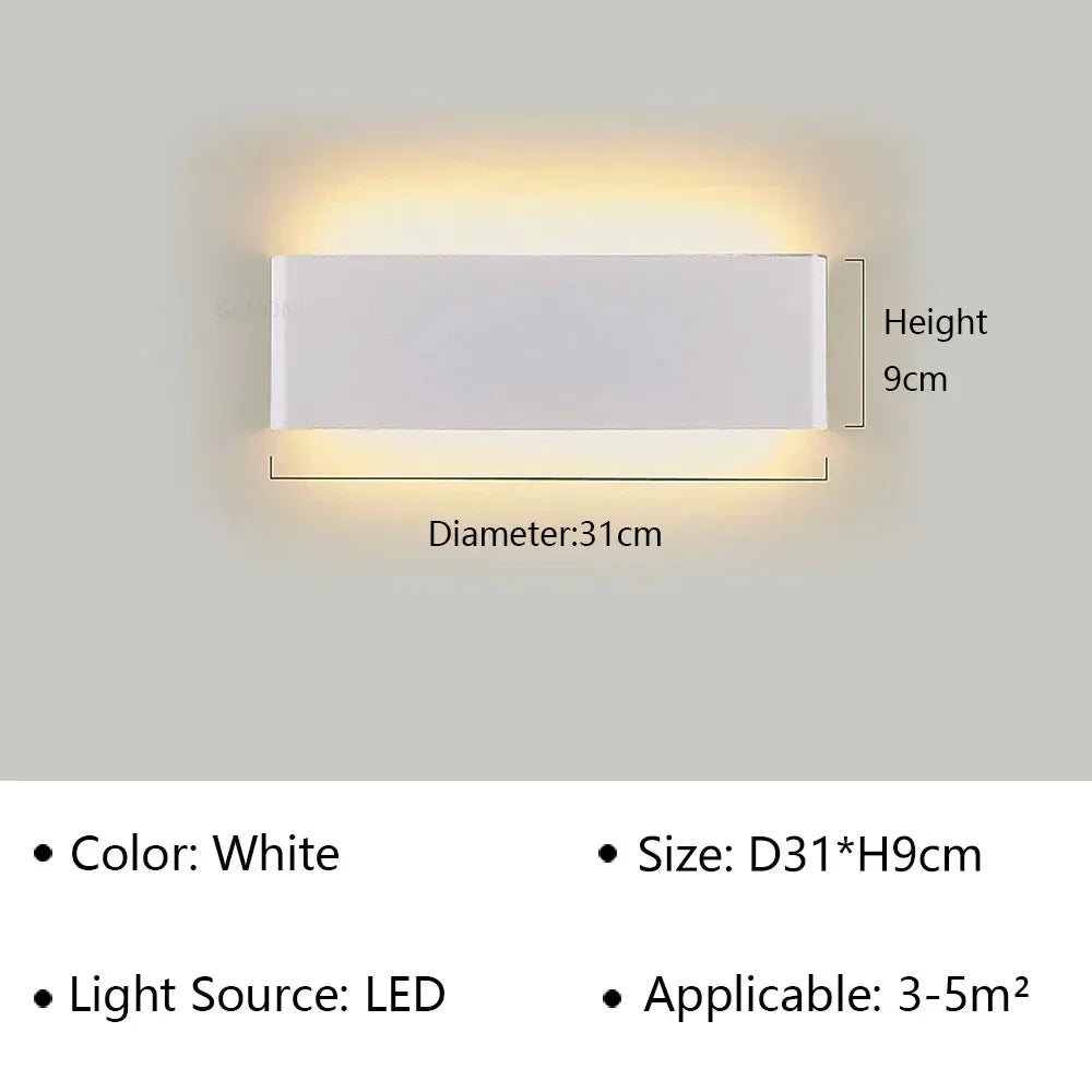 Karnz | LumiEra Moderne LED Wandleuchte | Stilvolles Design | Warmweißes Licht für Schlafzimmer, Flur & Badezimmer