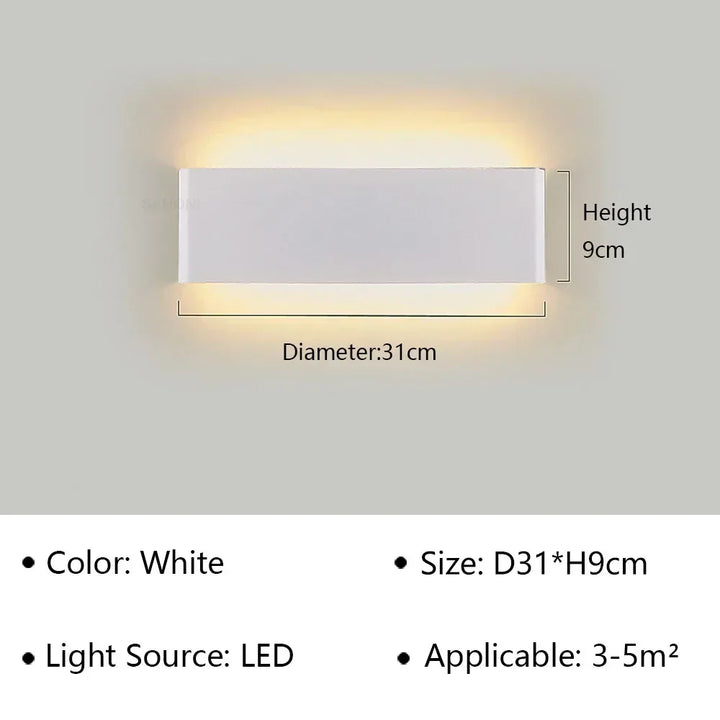 Karnz | LumiEra Moderne LED Wandleuchte | Stilvolles Design | Warmweißes Licht für Schlafzimmer, Flur & Badezimmer
