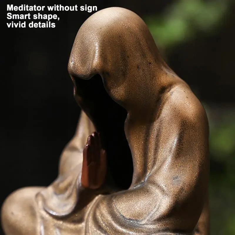 Meditative Mönch Räuchergefäß