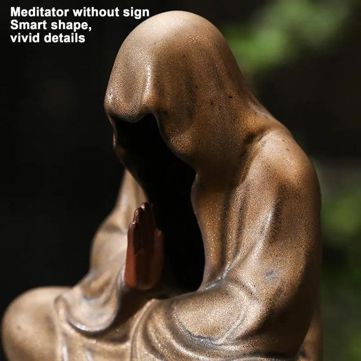 Meditative Mönch Räuchergefäß