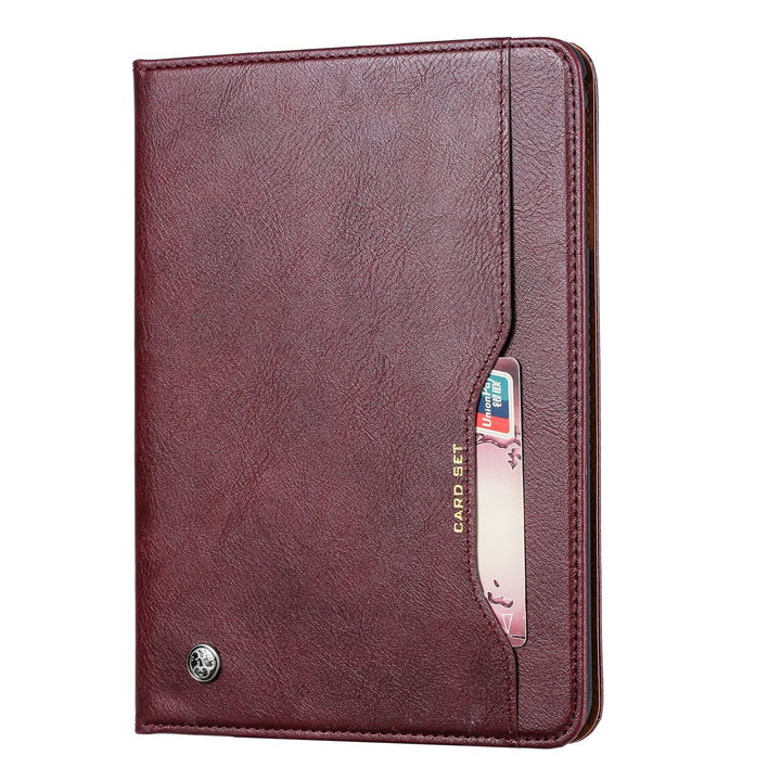 Leder Flip Case für iPad 9,7 (2017-2018), 10,2 (7. / 8. Gen), Air 2/3/4, Pro 9,7/10,5/11 - Wasserdicht, Stoßfest, Business Tablet Hülle