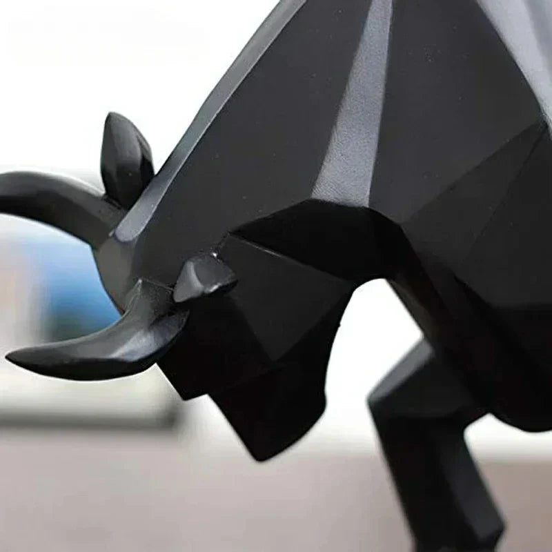 Karnz | ToroArte Stier Skulptur | Nordisches Design | Harzfigur Modern | 35 cm / 26 cm