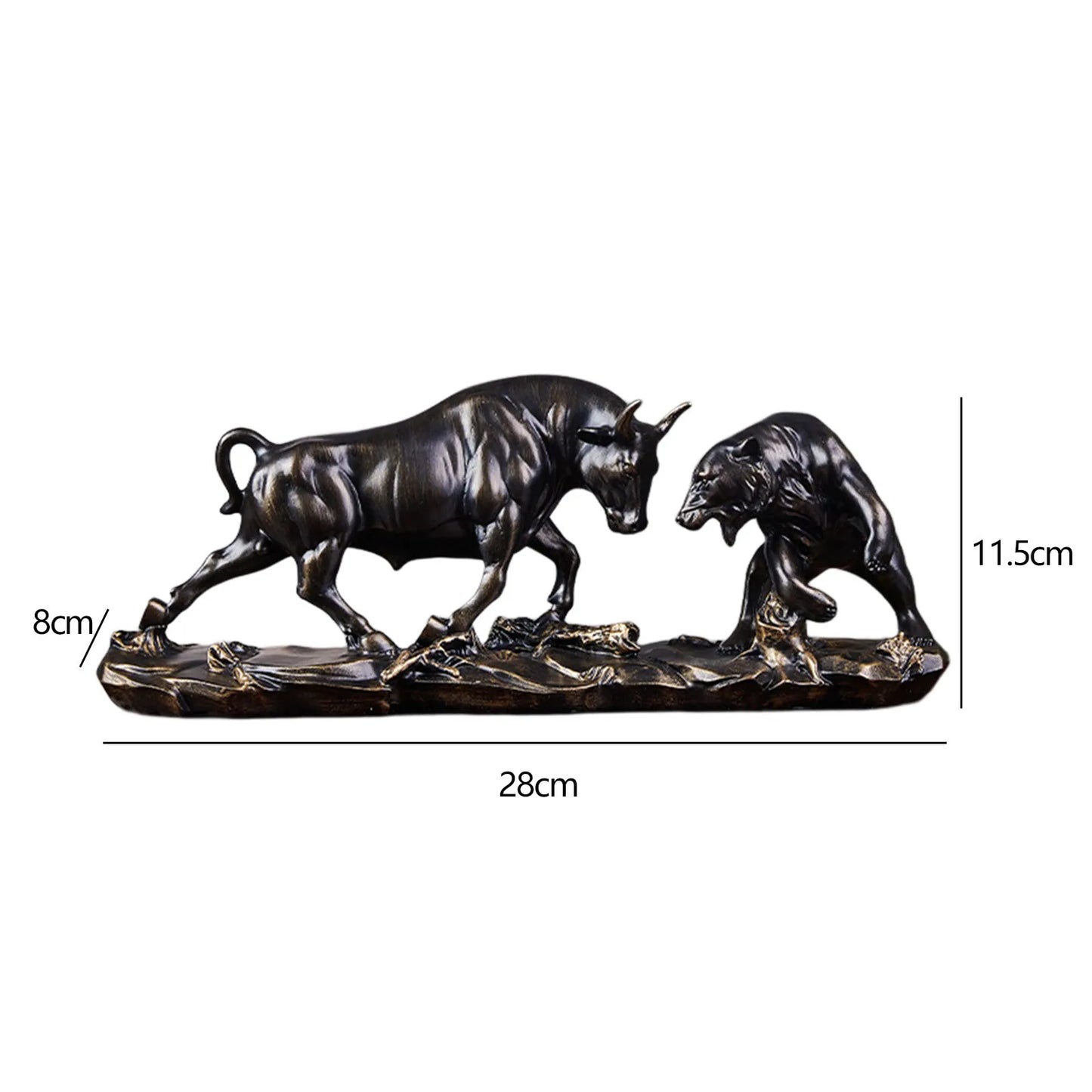 Feng Shui Bären- und Stierstatue, Stierfigur, Kuhskulpturen-Sammlung